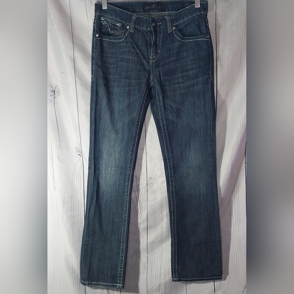 Seven Classic Straight Leg Blue Women's Jeans